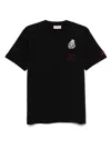 Mc2 Saint Barth Austin T Shirt With Embroidery And Breast Pocket In Black