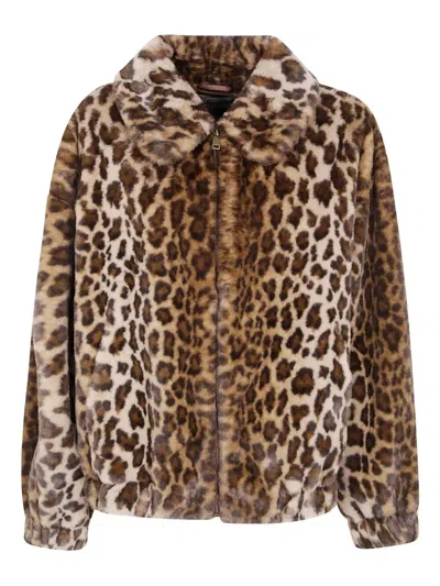 MC2 SAINT BARTH "AVELINE FUR" JACKET,AVELINE.00189I 1910 LEOPARDY