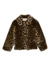 Mc2 Saint Barth Aveline Leopard-print Jacket In Brown