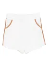 Mc2 Saint Barth Azure Cable-knit Shorts In Neutral