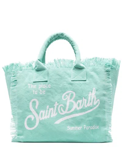 Mc2 Saint Barth Bag With Logo In Green