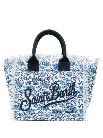 Mc2 Saint Barth Bag With Logo In Blue