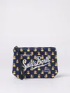 Mc2 Saint Barth Printed Design Wrist Strap Clutch Bag In Blue