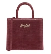 Mc2 Saint Barth Leather Tote Bag In Burgundy