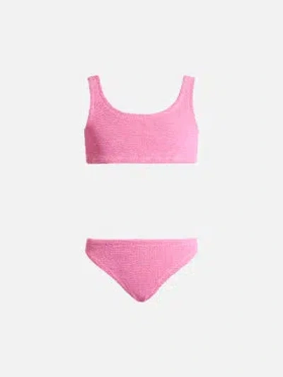 Mc2 Saint Barth Baker Crinkle Bikini In Dark Pink