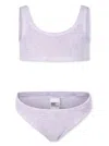 Mc2 Saint Barth Baker Crinkle Bikini In Violet