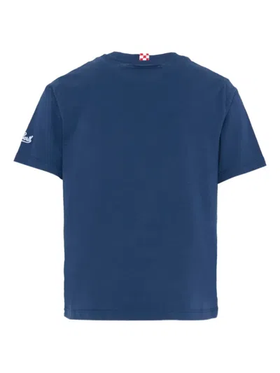 Mc2 Saint Barth Kids' Ball-motif Short-sleeve T-shirt In Blue