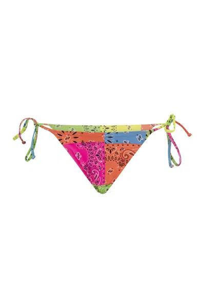 MC2 SAINT BARTH MC2 SAINT BARTH BANDANA PATTERNED SWIM BRIEFS WITH TIES