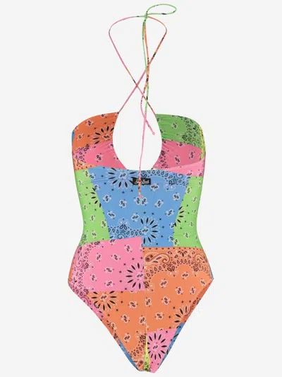 Mc2 Saint Barth Bandana Print One-piece Swimsuit In Multi