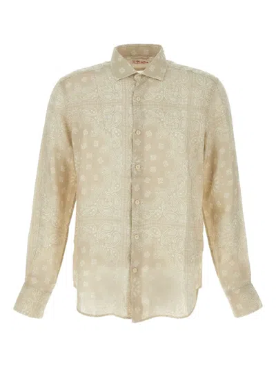 Mc2 Saint Barth Bandana-print Shirt In Neutrals