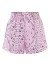 Mc2 Saint Barth Bandana-print Shorts In Pink