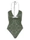 Mc2 Saint Barth Bandana-print Swimsuit In Green