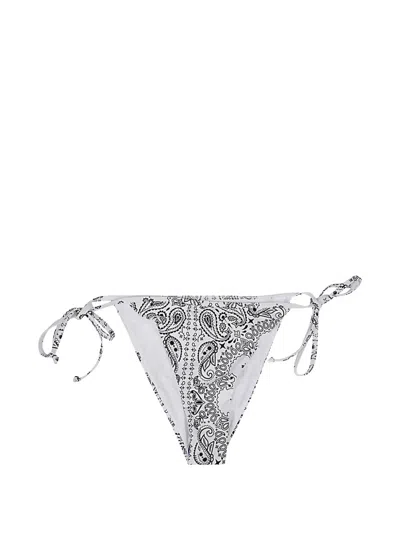Mc2 Saint Barth Bandana Motif High Waist Tie Bikini Briefs In Multi