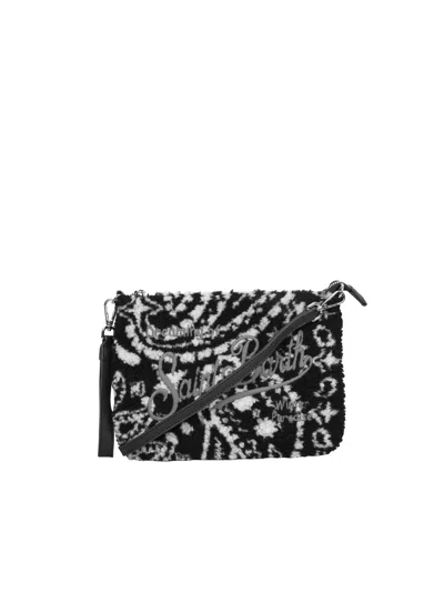 Mc2 Saint Barth Bandanna Sherpa Logo Clutch Black/white