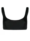 Mc2 Saint Barth Woman Brown Classic Crinkle Bralette Naima In Black