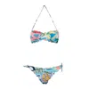 Mc2 Saint Barth Bandeau Bikini With Postcard Print