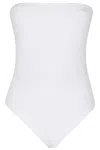 Mc2 Saint Barth Bandeau One Piece Swimsuit In White
