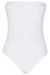Mc2 Saint Barth Bandeau One Piece Swimsuit In White
