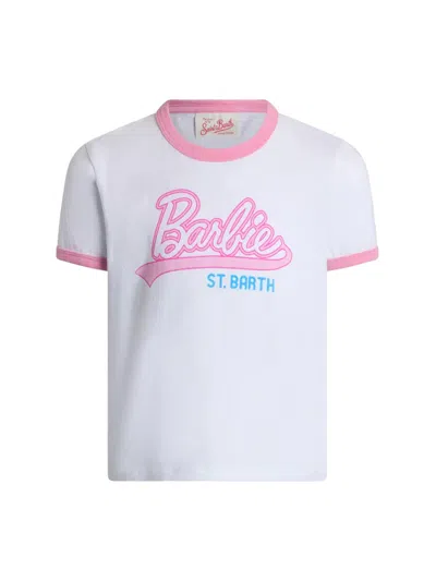 Mc2 Saint Barth Barbie Mini T-shirt For Girls In Multicolour