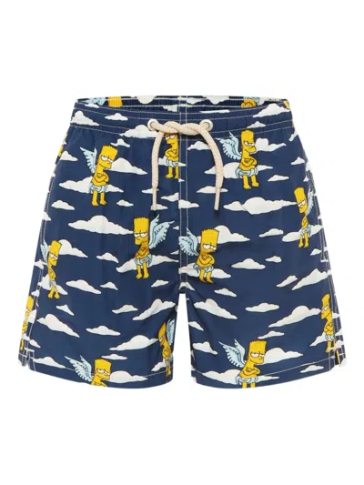 Mc2 Saint Barth Kids' Bart Simpson-print Swim Shorts