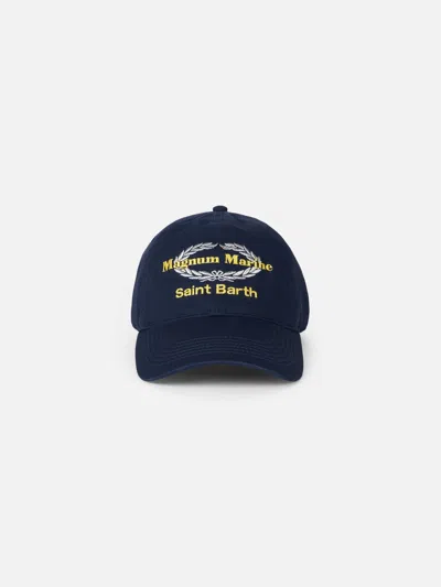 Mc2 Saint Barth Baseball Cap With Magnum Marine Embroidery Magnum Marine Special Edition In Blue