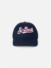 Mc2 Saint Barth Baseball Cap With St. Barth Embroidery In Blue