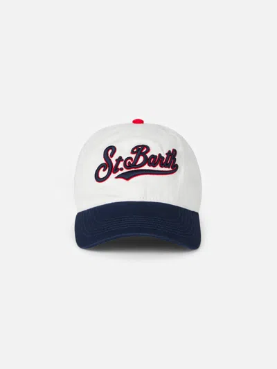Mc2 Saint Barth Baseball Cap With St. Barth Embroidery In White