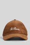 Mc2 Saint Barth Baseball Corduroy Hats In Brown
