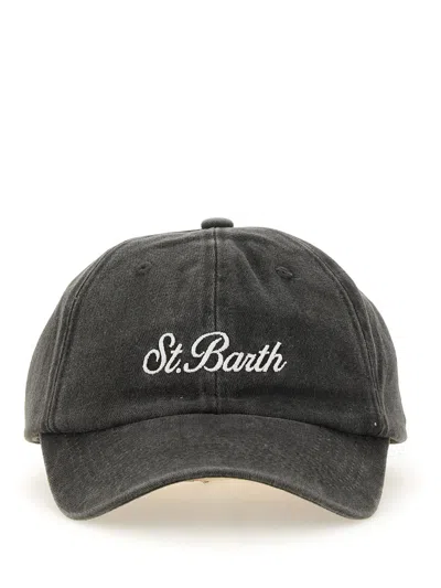Mc2 Saint Barth Baseball Hat With Logo In Grey