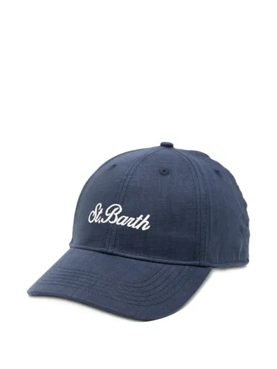 Mc2 Saint Barth Baseball N Embroidered Baseball Cap In Blue