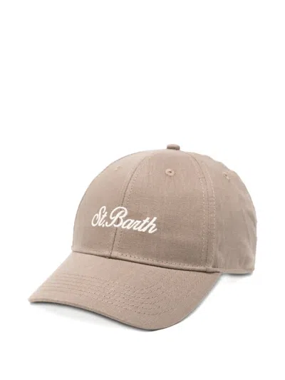 Mc2 Saint Barth Baseball N Embroidered Baseball Cap In Brown