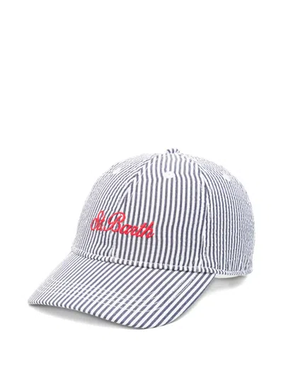 Mc2 Saint Barth Baseball N Striped Baseball Cap In Blue