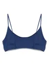 Mc2 Saint Barth Navy Blue Basic Bikini Top In Blue