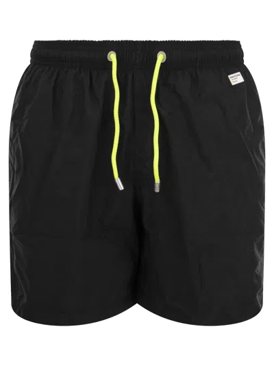 Mc2 Saint Barth Beach Boxer Shorts In Lightweight Fabric In 黑色