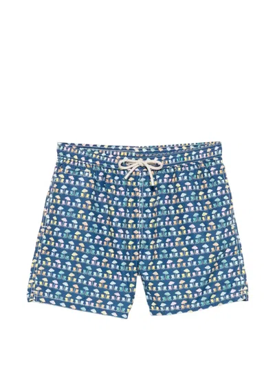 Mc2 Saint Barth Beach-print Swim Shorts In Blue