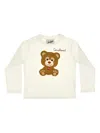 Mc2 Saint Barth Bear-appliqué Long-sleeve T-shirt In White