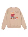 Mc2 Saint Barth Bear Graphic Sweatshirt In Brown