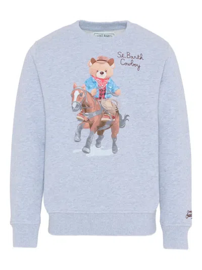 Mc2 Saint Barth Kids' Bear-graphic Sweatshirt In Gray