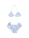 Mc2 Saint Barth Cris Cotton Bikini In Blue