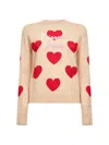 Mc2 Saint Barth Beige Alpaca Blend New Queen Embroidered Sweater In Neutral