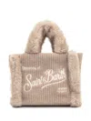Mc2 Saint Barth Beige Bag With Fur Saint Barth In Neutral