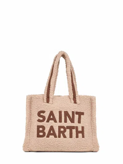MC2 SAINT BARTH BEIGE COLETTE TEDDY SMALL HANDBAG