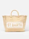 Mc2 Saint Barth Beige Cotton Canvas Vanity Shoulder Bag