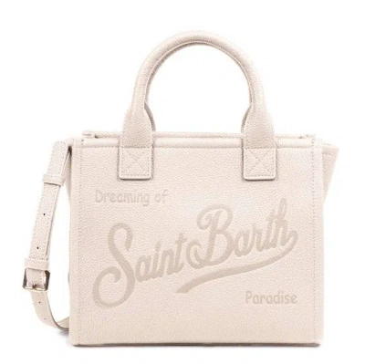 Mc2 Saint Barth Beige Grained Texture Shoulder Bag In Neutral