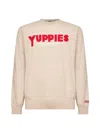 Mc2 Saint Barth Beige Heron Light Embroidered Crewneck Sweater In Brown