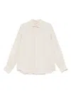 Mc2 Saint Barth Beige Linen Shirt With Classic Collar In Neutral