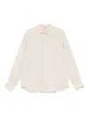 Mc2 Saint Barth Beige Linen Shirt With Classic Collar In Neutral