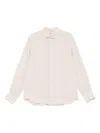 Mc2 Saint Barth Beige Linen Shirt With Classic Collar In Neutral