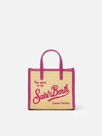 Mc2 Saint Barth Beige Mini Vivian Straw Handbag