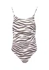 Mc2 Saint Barth Cecille Zebra-print Swimsuit In Multi